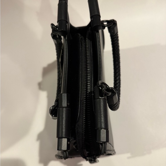 Badgley Mischka Small Braid Trim Convertible Top-Handle Bag w/ Crossbody Strap - Picture 8 of 12